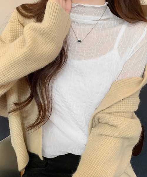 Miniministore(ミニミニストア)の「シースルートップス メロウフリルブラウス(シャツ/ブラウス・レディース・ホワイト/ブラック/アイボリー・FREE)」の15枚目の写真
