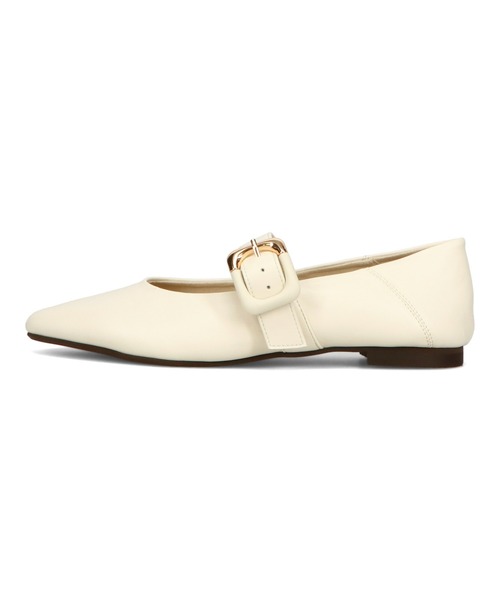 WA ORiental TRaffic(ダブルエーオリエンタルトラフィック)の「配色バックル柔らかフラットパンプス/52118(パンプス・レディース・ホワイト/ブラック/グリーン・41/39/38/40/42/34/37/36/35)」の6枚目の写真