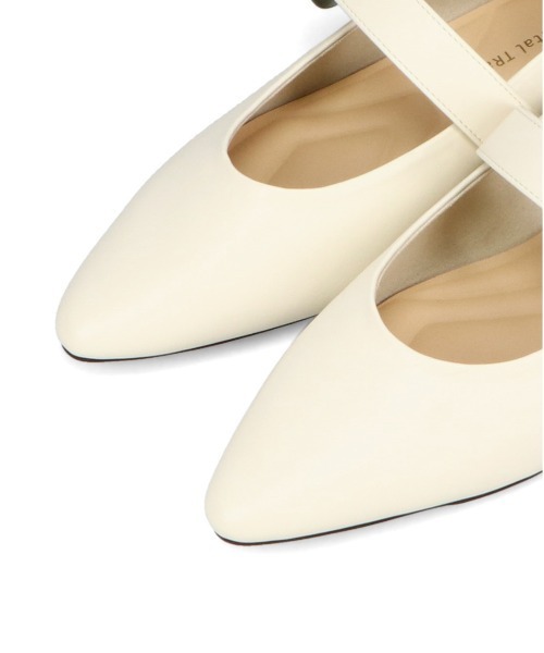 WA ORiental TRaffic(ダブルエーオリエンタルトラフィック)の「配色バックル柔らかフラットパンプス/52118(パンプス・レディース・ホワイト/ブラック/グリーン・41/39/38/40/42/34/37/36/35)」の5枚目の写真