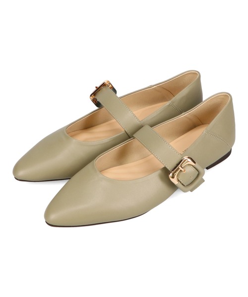 WA ORiental TRaffic(ダブルエーオリエンタルトラフィック)の「配色バックル柔らかフラットパンプス/52118(パンプス・レディース・ホワイト/ブラック/グリーン・41/39/38/40/42/34/37/36/35)」の21枚目の写真