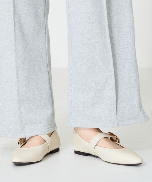 WA ORiental TRaffic(ダブルエーオリエンタルトラフィック)の「配色バックル柔らかフラットパンプス/52118(パンプス・レディース・ホワイト/ブラック/グリーン・41/39/38/40/42/34/37/36/35)」の12枚目の写真