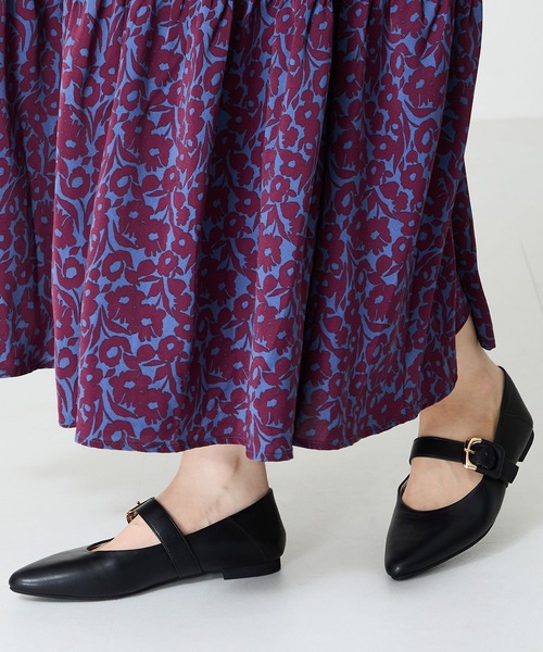 WA ORiental TRaffic(ダブルエーオリエンタルトラフィック)の「配色バックル柔らかフラットパンプス/52118(パンプス・レディース・ホワイト/ブラック/グリーン・41/39/38/40/42/34/37/36/35)」の17枚目の写真