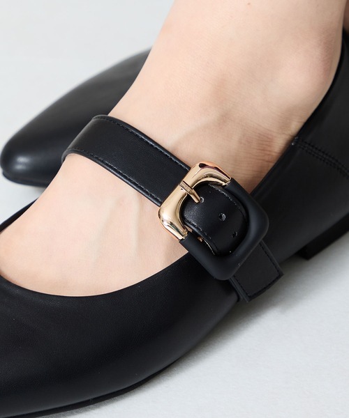 WA ORiental TRaffic(ダブルエーオリエンタルトラフィック)の「配色バックル柔らかフラットパンプス/52118(パンプス・レディース・ホワイト/ブラック/グリーン・41/39/38/40/42/34/37/36/35)」の20枚目の写真