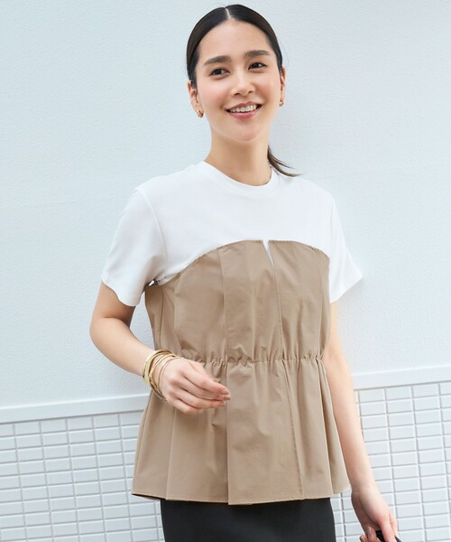 新品　自由区ビスチェコンビTシャツ セール】ビスチェコンビ Tシャツ（Tシャツ/カットソー）｜自由区