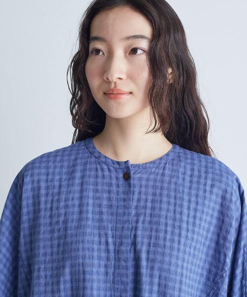 conges payes ADIEU TRISTESSE（コンジェ ペイエ アデュートリステス）の「【FAVE】パッチポケット前あきワンピース（ワンピース・レディース・オフホワイト/ブルー/ブラウン・38）」の11枚目の写真