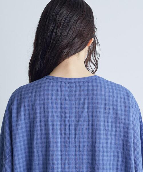 conges payes ADIEU TRISTESSE（コンジェ ペイエ アデュートリステス）の「【FAVE】パッチポケット前あきワンピース（ワンピース・レディース・オフホワイト/ブルー/ブラウン・38）」の10枚目の写真