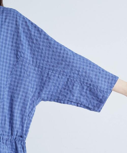 conges payes ADIEU TRISTESSE（コンジェ ペイエ アデュートリステス）の「【FAVE】パッチポケット前あきワンピース（ワンピース・レディース・オフホワイト/ブルー/ブラウン・38）」の9枚目の写真