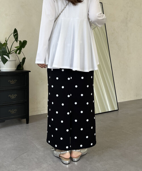 prose verse（プロズヴェール）の「スーパーストレッチドットナロースカート（スカート・レディース・ブラック系その他・LARGE/PL/PM/MEDIUM/TL/TM）」の12枚目の写真