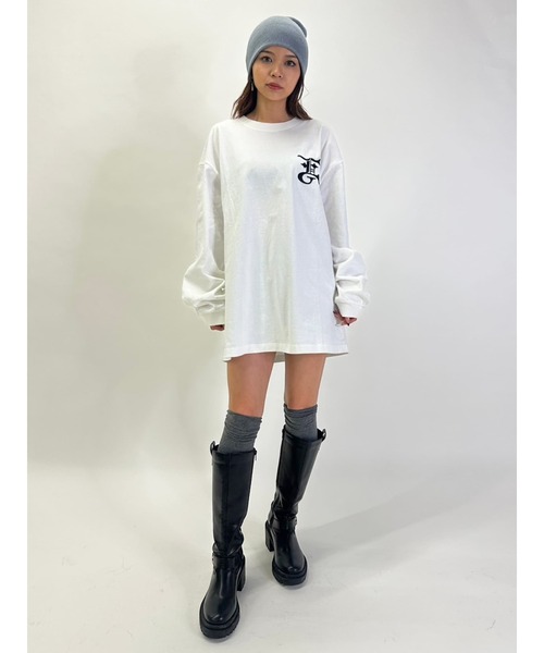 エゴイスト EGOIST BIG刺繍ユニセックスロンT （WHITE） -靴