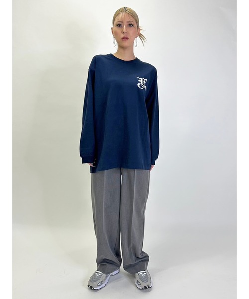 tシャツ BIG EG刺繍ユニセックスロンT レディース BIG EG刺繍ユニセックスロンT（Tシャツ/カットソー）｜EGOIST