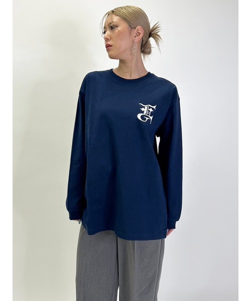 tシャツ BIG EG刺繍ユニセックスロンT レディース BIG EG刺繍ユニセックスロンT（Tシャツ/カットソー）｜EGOIST