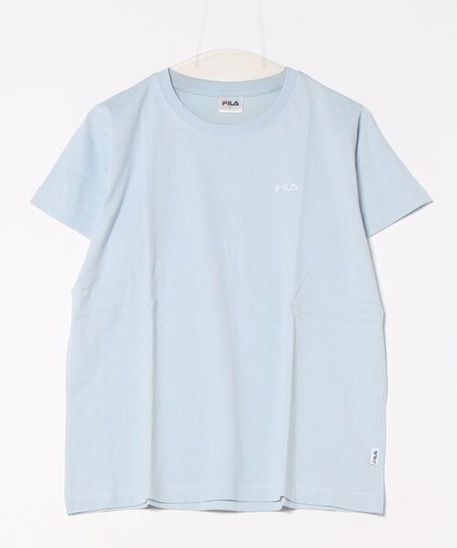 FILA（フィラ）の「《FILA》S/SワンポイントTシャツ FDFGL0042（Tシャツ/カットソー・レディース・ブラック/サックスブルー/ホワイト/ピンク・M/L/LL）」の3枚目の写真