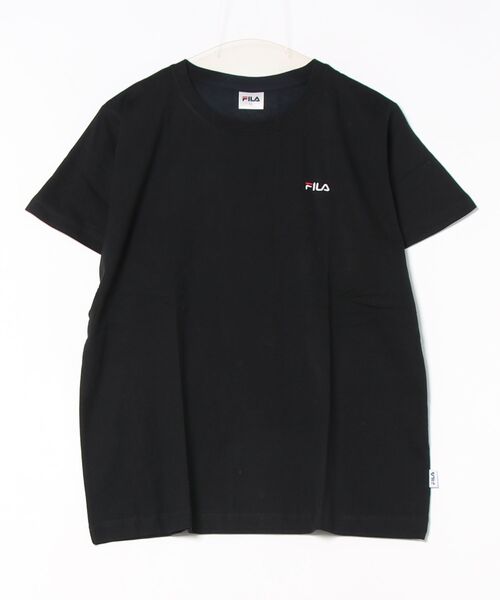 FILA（フィラ）の「《FILA》S/SワンポイントTシャツ FDFGL0042（Tシャツ/カットソー・レディース・ブラック/サックスブルー/ホワイト/ピンク・M/L/LL）」の2枚目の写真