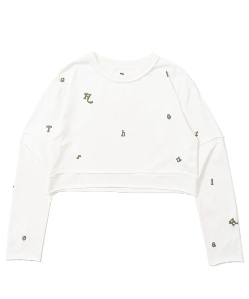 HTH（エイチティーエイチ）の「All over pattern long tee（Tシャツ/カットソー・レディース・アクア/アイボリー/グレー・フリー）」の2枚目の写真