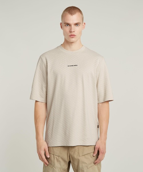 G-STAR(ジースター)の「CHECQUARD TWEETER T-SHIRT/チェッカーライトウェイトスウェットTシャツ(Tシャツ/カットソー・メンズ・ダークブラック/ホワイト系その他・X-SMALL/X-LARGE/SMALL/MEDIUM/LARGE)」の1枚目の写真