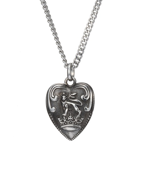 LION HEART(ライオンハート)の「【限定展開】“LH-1”パフィーハートネックレス/サージカルステンレス(金属アレルギー対応)【LION HEART / ライオンハート】(ネックレス・メンズ・シルバー・55cm)」の2枚目の写真