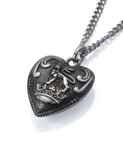 LION HEART(ライオンハート)の「【限定展開】“LH-1”パフィーハートネックレス/サージカルステンレス(金属アレルギー対応)【LION HEART / ライオンハート】(ネックレス・メンズ・シルバー・55cm)」の5枚目の写真
