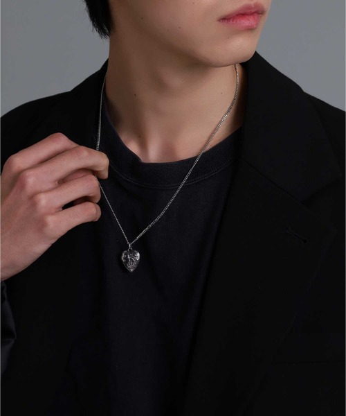 LION HEART(ライオンハート)の「【限定展開】“LH-1”パフィーハートネックレス/サージカルステンレス(金属アレルギー対応)【LION HEART / ライオンハート】(ネックレス・メンズ・シルバー・55cm)」の13枚目の写真