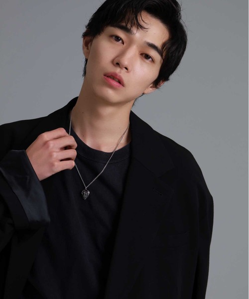 LION HEART(ライオンハート)の「【限定展開】“LH-1”パフィーハートネックレス/サージカルステンレス(金属アレルギー対応)【LION HEART / ライオンハート】(ネックレス・メンズ・シルバー・55cm)」の12枚目の写真