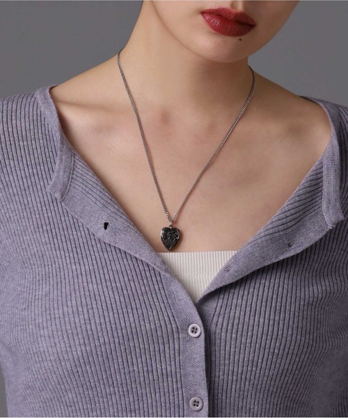 LION HEART(ライオンハート)の「【限定展開】“LH-1”パフィーハートネックレス/サージカルステンレス(金属アレルギー対応)【LION HEART / ライオンハート】(ネックレス・メンズ・シルバー・55cm)」の22枚目の写真