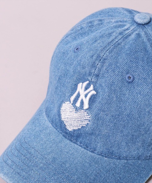 MLB Korea（エムエルビーコリア）の「(GKT)【MLB】Korea ハート 刺繍 メジャーリーグ デニム キャップ（キャップ・レディース・インディゴブルー/ライトインディゴブルー・FREE）」の16枚目の写真
