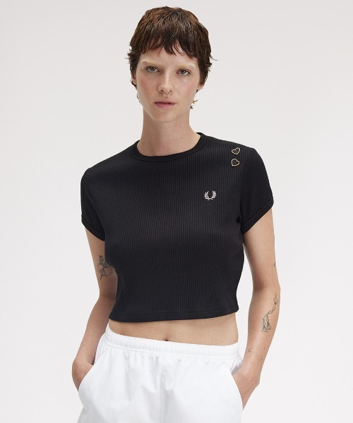 Tシャツ・カットソー FRED PERRY [Amy Winehouse] Rib T-shirt 5FT1993 FRED PERRY [Amy Winehouse] Rib T-shirt 5FT1993 (FRED PERRY/T