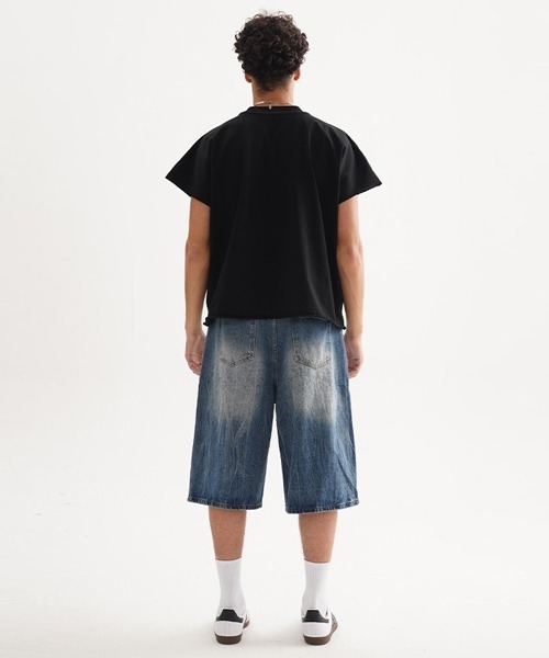 Ressaca（レサーカ）の「オーバーサイズショート丈半袖Tシャツ（Tシャツ/カットソー・メンズ・ホワイト/ブラック/チャコール・M/S/L）」の11枚目の写真