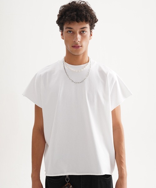 Ressaca（レサーカ）の「オーバーサイズショート丈半袖Tシャツ（Tシャツ/カットソー・メンズ・ホワイト/ブラック/チャコール・M/S/L）」の14枚目の写真
