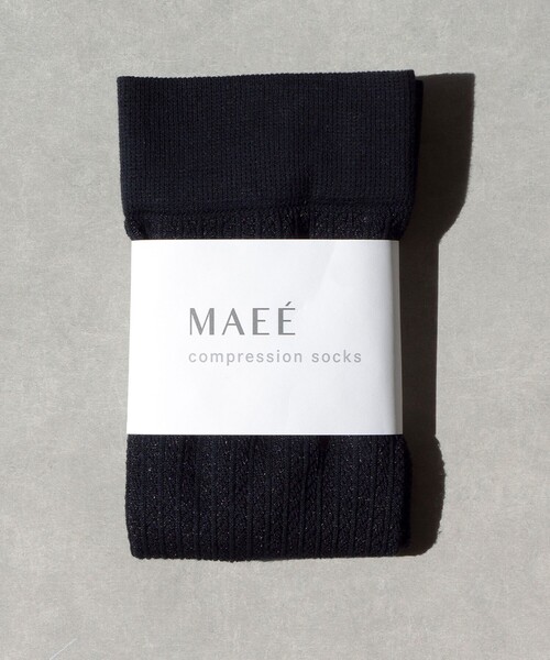 green label relaxing（グリーンレーベルリラクシング）の「＜MAEE＞コンプレッション ソックス（コットンシアー）（ソックス/靴下・レディース・グレー/ホワイト/ブラック・FREE）」の3枚目の写真