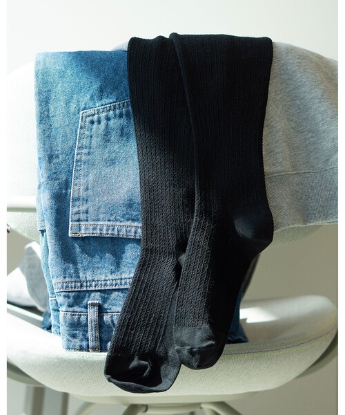 green label relaxing（グリーンレーベルリラクシング）の「＜MAEE＞コンプレッション ソックス（コットンシアー）（ソックス/靴下・レディース・グレー/ホワイト/ブラック・FREE）」の15枚目の写真