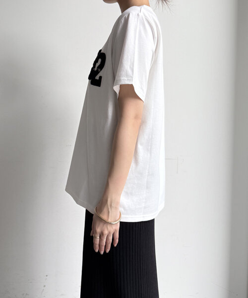 tシャツ サガラ刺繍D2ワッペンTEE レディース サガラ刺繍D2ワッペンTEE（Tシャツ/カットソー）｜DouDou
