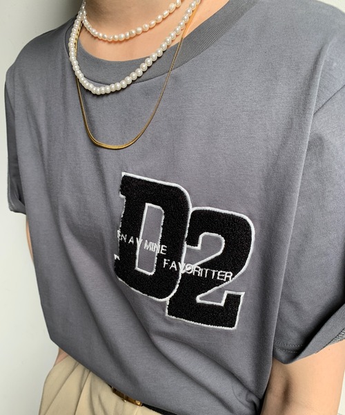 サガラ刺繍D2ワッペンTEE（Tシャツ/カットソー）｜DouDou