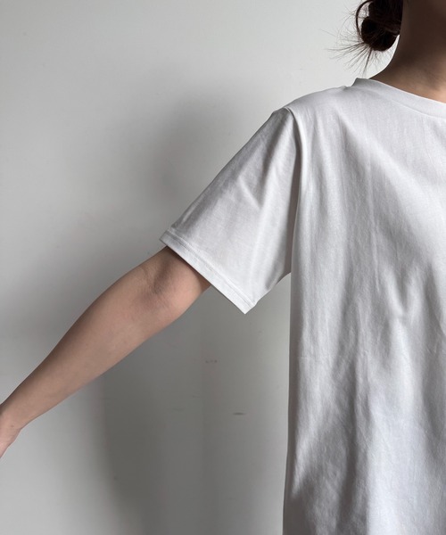 tシャツ サガラ刺繍D2ワッペンTEE レディース サガラ刺繍D2ワッペンTEE（Tシャツ/カットソー）｜DouDou