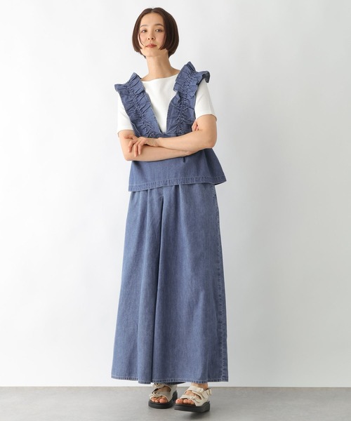 LEPSIM(レプシィム)の「多機能リブ5分袖T 286159(Tシャツ/カットソー・レディース・ブラック/オフホワイト/ホワイト×ブラック・FREE)」の7枚目の写真