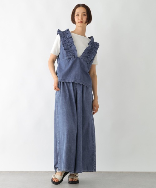 LEPSIM(レプシィム)の「多機能リブ5分袖T 286159(Tシャツ/カットソー・レディース・ブラック/オフホワイト/ホワイト×ブラック・FREE)」の8枚目の写真
