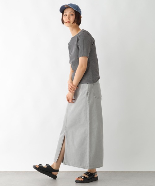 LEPSIM(レプシィム)の「多機能リブ5分袖T 286159(Tシャツ/カットソー・レディース・ブラック/オフホワイト/ホワイト×ブラック・FREE)」の21枚目の写真