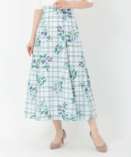 新品17,600円 ストロベリーフィールズ 21SS プリント ロングスカート 新品17,600円 ストロベリーフィールズ 21SS プリント ロングスカート