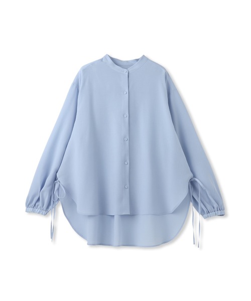 LAUTREAMONT（ロートレアモン）の「サイドリボンドレープブラウス≪イージーケア≫（シャツ/ブラウス・レディース・ライトブルー/イエロー/ブラック/ホワイト・9号）」の10枚目の写真