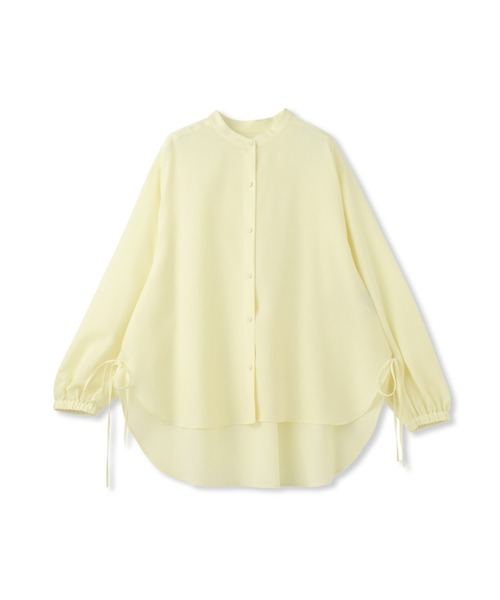 LAUTREAMONT（ロートレアモン）の「サイドリボンドレープブラウス≪イージーケア≫（シャツ/ブラウス・レディース・ライトブルー/イエロー/ブラック/ホワイト・9号）」の11枚目の写真