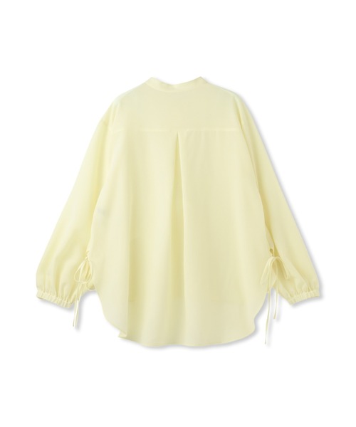 LAUTREAMONT（ロートレアモン）の「サイドリボンドレープブラウス≪イージーケア≫（シャツ/ブラウス・レディース・ライトブルー/イエロー/ブラック/ホワイト・9号）」の12枚目の写真
