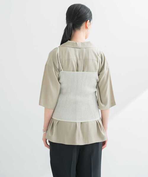 URBAN RESEARCH（アーバンリサーチ）の「ラミー混リブシアーキャミソール（キャミソール・レディース・ブラウン系その他/ホワイト系その他・FREE）」の12枚目の写真