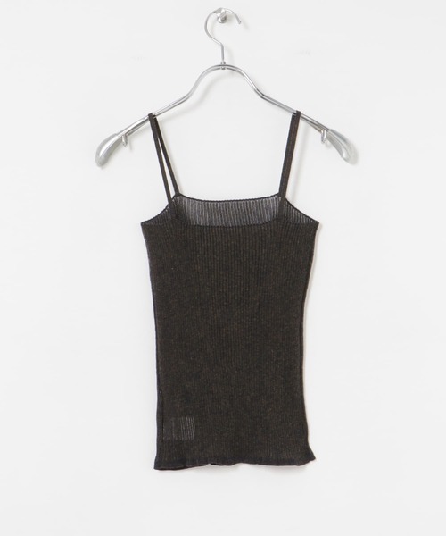 URBAN RESEARCH（アーバンリサーチ）の「ラミー混リブシアーキャミソール（キャミソール・レディース・ブラウン系その他/ホワイト系その他・FREE）」の4枚目の写真