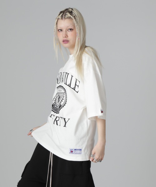 DANKE SCHON(ダンケシェーン)の「【WEB&DEPOT限定】DankeSchon/ダンケシェーン/16OE S/S TEE MAS(Tシャツ/カットソー・レディース・ホワイト/ブラック・L/M/S)」の4枚目の写真