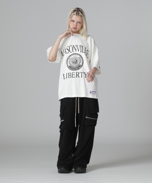 DANKE SCHON(ダンケシェーン)の「【WEB&DEPOT限定】DankeSchon/ダンケシェーン/16OE S/S TEE MAS(Tシャツ/カットソー・レディース・ホワイト/ブラック・L/M/S)」の5枚目の写真