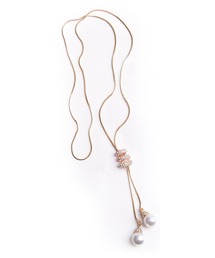 パールスパイラルネックレス キレイめ