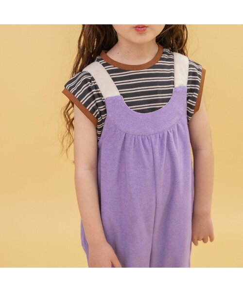 BREEZE（ブリーズ）の「【WEB限定】パイルオールインワン（つなぎ/オールインワン・キッズ・グリーン/オレンジ/パープル・80/90/100/110/120/130）」の13枚目の写真