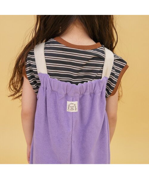 BREEZE（ブリーズ）の「【WEB限定】パイルオールインワン（つなぎ/オールインワン・キッズ・グリーン/オレンジ/パープル・80/90/100/110/120/130）」の14枚目の写真