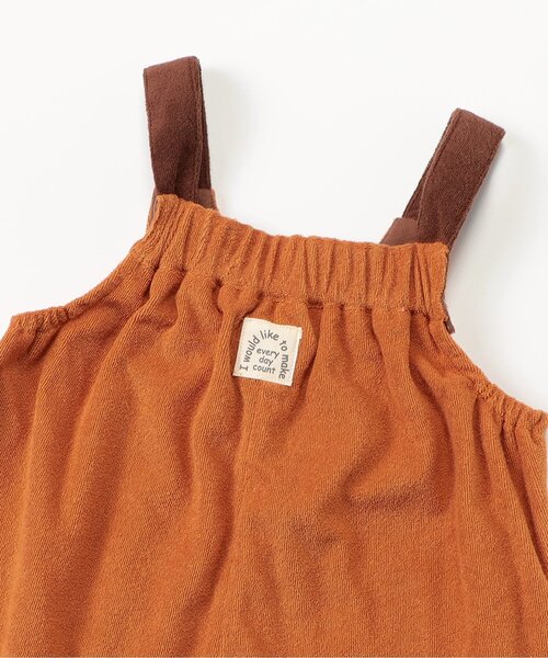 BREEZE（ブリーズ）の「【WEB限定】パイルオールインワン（つなぎ/オールインワン・キッズ・グリーン/オレンジ/パープル・80/90/100/110/120/130）」の6枚目の写真