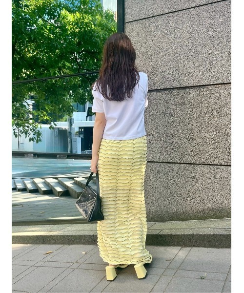 LILY BROWN（リリーブラウン）の「フリルカットロングスカート