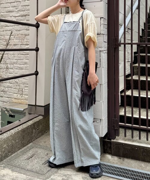 話題の行列 XENIA TELUNTS オーバーオール サロペット ブルー